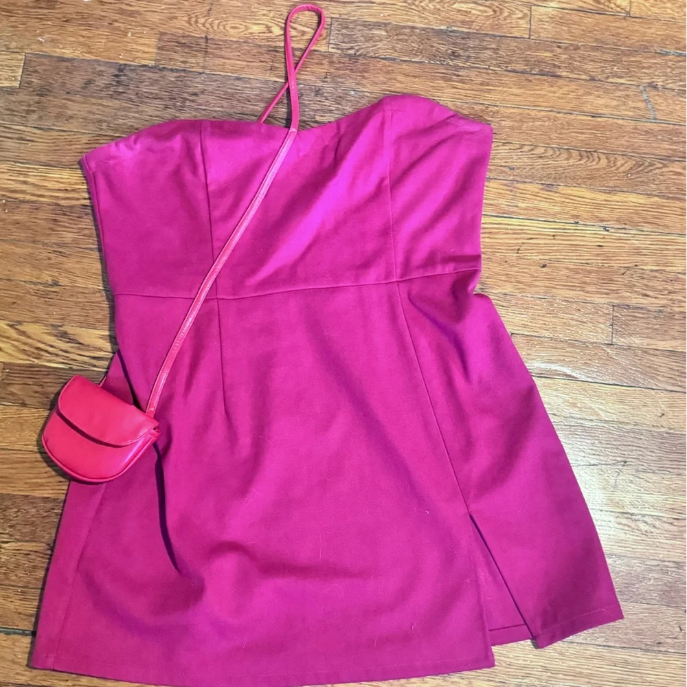 FASHION BRAND COMPANY XL HOT PINK SWEETHEART TINY PURSE DRESS - Picture 1 of 2